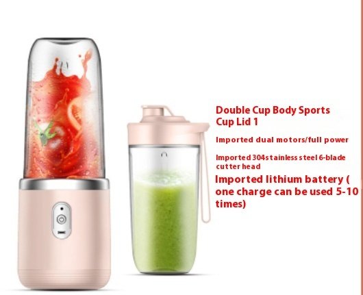 6blade Portable Blender Mini Juicer Cup Extractor Smoothie USB Charging Fruit Squeezer Blender Food Mixer Ice Crusher Portable Juicer Machine - Image 10