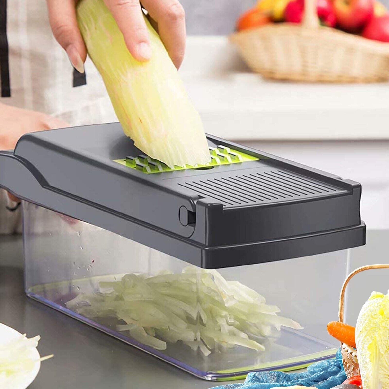 16 In 1 Vegetable Chopper, Salad Fruit Vegetable Food Chopper Slicer Peeler - Image 5